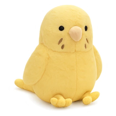 yellow budgie jellycat stuffed plush sticker