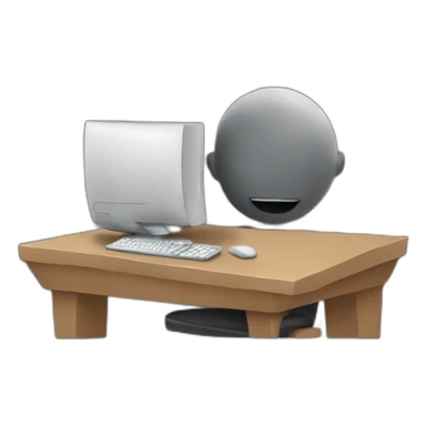 STRONG MAN WITH COMPUTER sticker