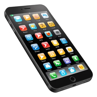 smartphone with app icons sticker