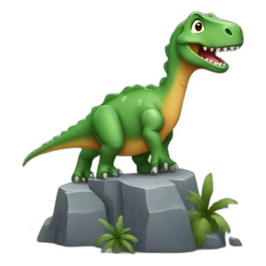 Un dinosaure faisant de l’escalade sticker