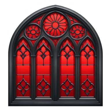 Black and red shiny gothic window sticker