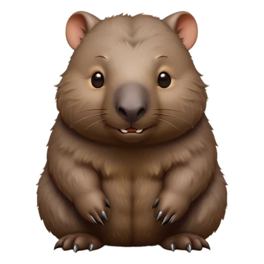 Cinematic Noble Wombat Portrait Emoji, Poised and regal, with a stout, muscular build and a dense, shaggy fur of earthy brown, deep-set soulful eyes with a hint of gruff wisdom, Simplified yet sharp and sophisticated features, highly detailed, glowing with a warm, dignified glow, high shine, intelligent and sturdy, stylized with an air of bushland majesty, focused and attentive, soft glowing outline, capturing the essence of a watchful and confident burrower, so majestic it feels as though it could plod out of the screen with effortless authority! sticker