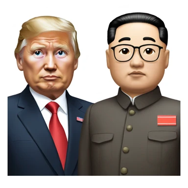 President of Russia and north Korea  sticker