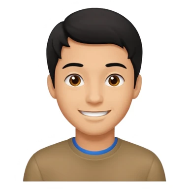 young man adult, black hair, brown skin, no body sticker