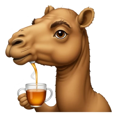 animal de désert qui boit du thé sticker