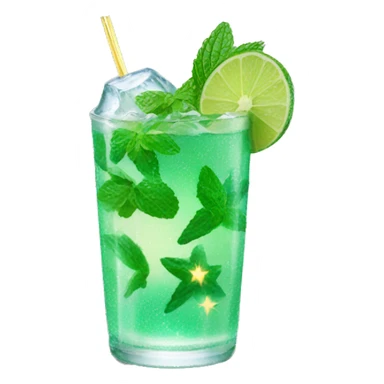 Sparkling stars mojito sticker