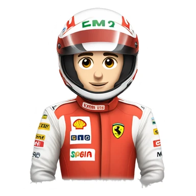 charles leclerc in his ferrari racing suit sticker