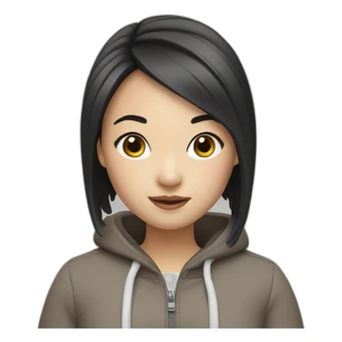 memoji asian girl sticker