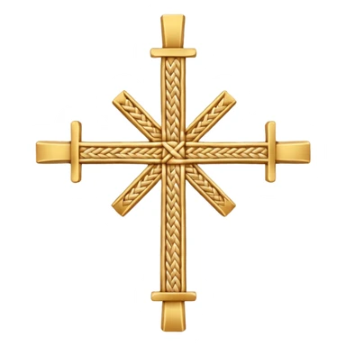 St. Brigid's cross or St. Brigit's cross (Irish: Cros Bhríde, Crosóg Bhríde or Bogha Bhríde) is a small variant of the Christian cross often woven from straw or rushes. sticker