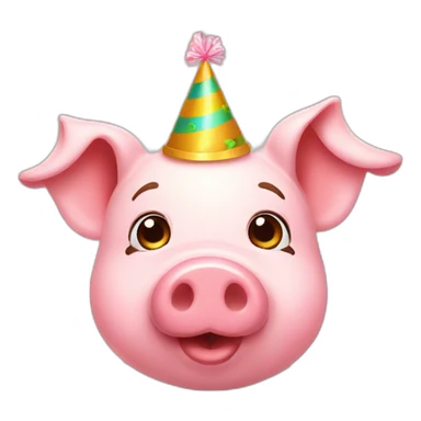 Birthday pig sticker