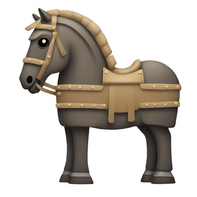 Trojan horse minimalistic sticker