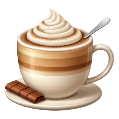 Cappuccino with frothy milk and a sprinkle of cocoa on top sticker