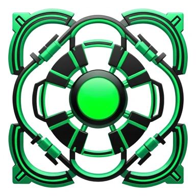 Black And Green Cyber Aesthetic Deco sticker