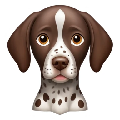 German short haired pointer dog with brown spots sticker