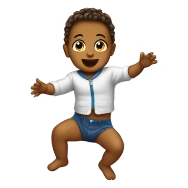 Baby dancing on a train  sticker