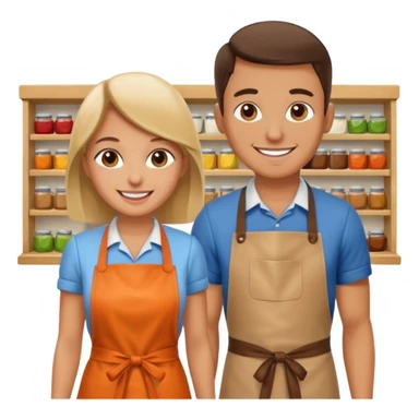 2 grown characters + shop sticker