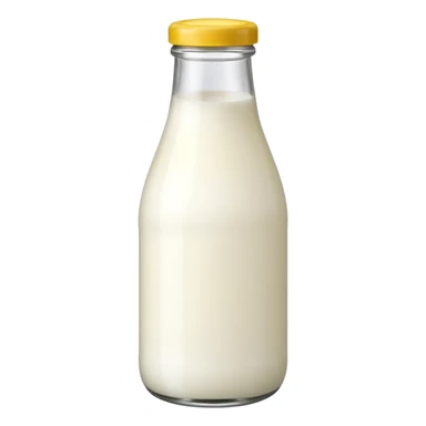 baby Milk bottle with yellow cap  sticker