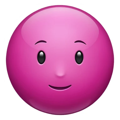 magenta color sphere. Negative : Emoji. sticker