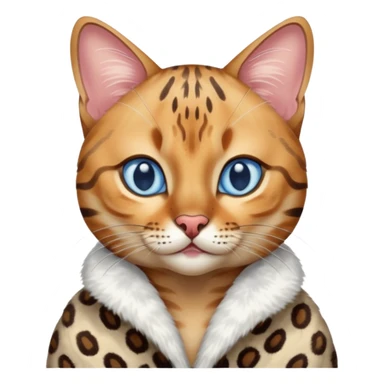 Bengal with Blue eyes in Snow mink  sticker