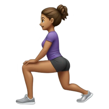  woman doing squats whith only leg sticker