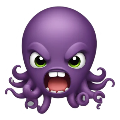 cute kraken rage sticker