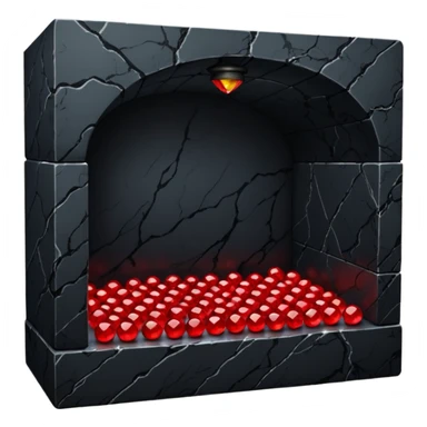 Basement cellar scenery with black marble and red gemstones and edgy gothic cool feel sticker