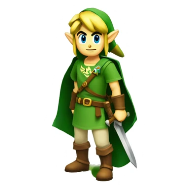 Link from the game the legend of zelda  sticker