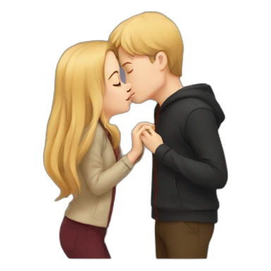 Harry potter kissing hermion sticker