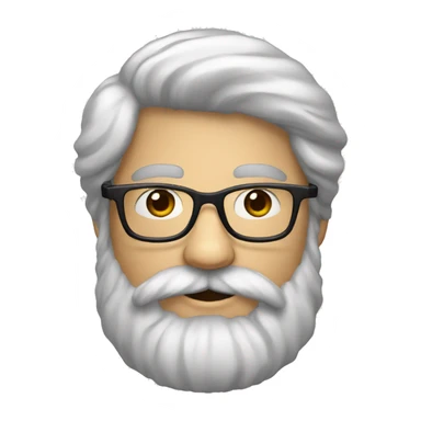French Bearded person majestic with glasses sticker