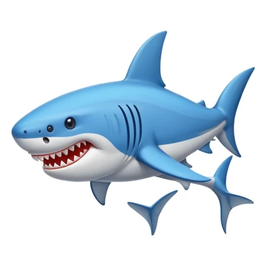 Un tiburón con tenis Nike azules sticker