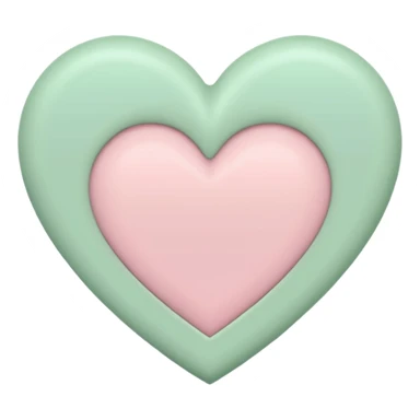 A half pastel green half pastel pink heart sticker