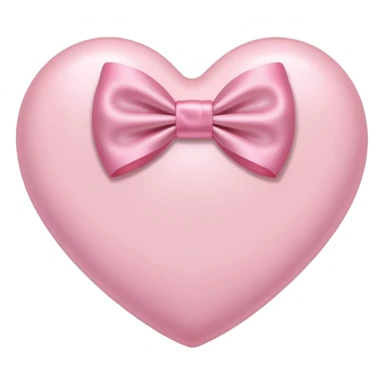 light pink heart with pink bow sticker