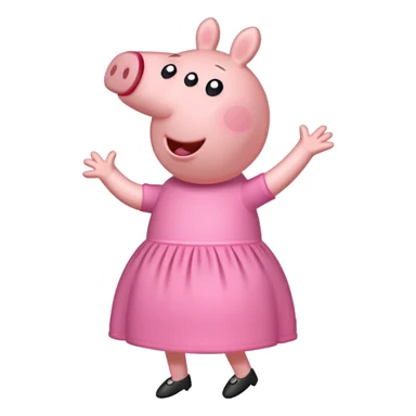 Peppa pig doing the griddy sticker