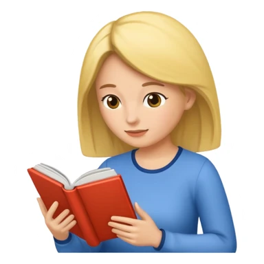 woman reading a book sticker