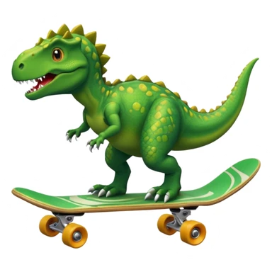 Dinosaur on a skateboard sticker