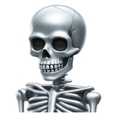 Skeleton made of chrome  sticker