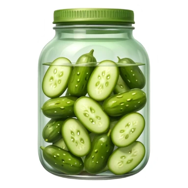 glass jar with pickles inside sticker