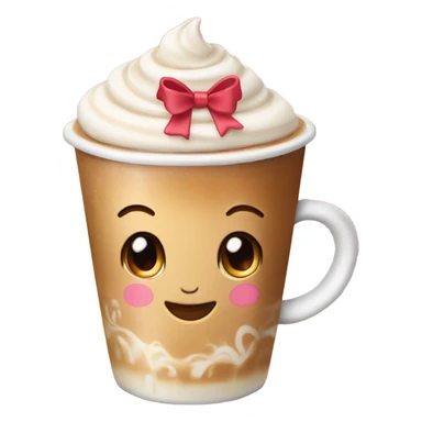 A really cute latte with bows and it’s really cute sticker