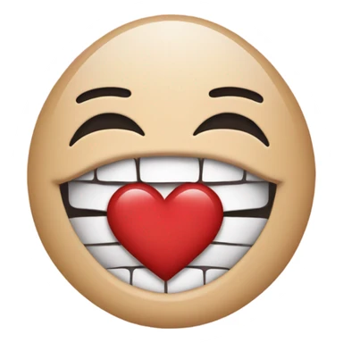 Kiss face with heart and peace sign sticker