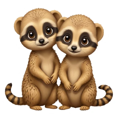 Baby meerkats doing funny activities  sticker