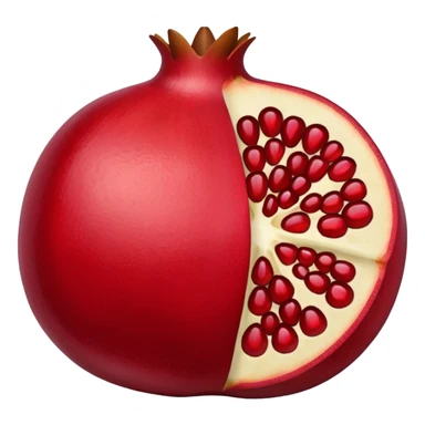 half red pomegranate sticker
