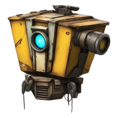 Claptrap from borderlands  sticker