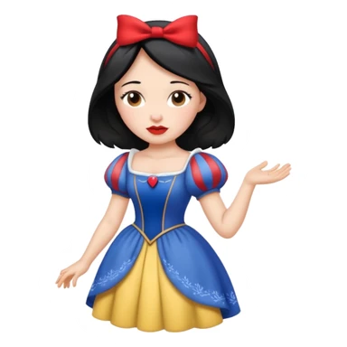 Snow white with obergine  sticker