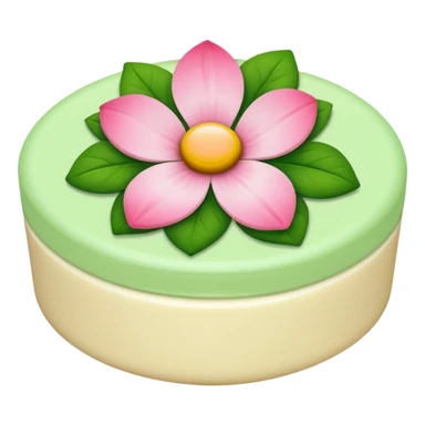 light green and pink floral cream sticker