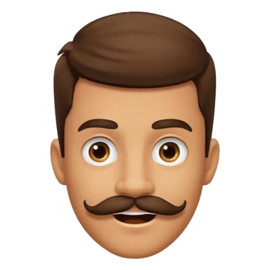 mustache Young boy,Big mustache, different faces. sticker