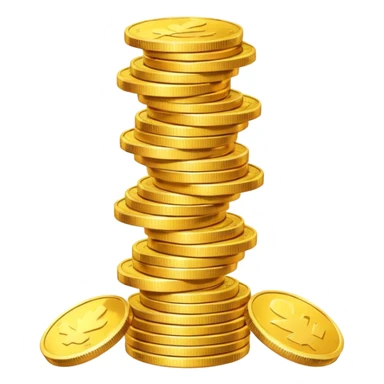 stack of coins growing taller sticker