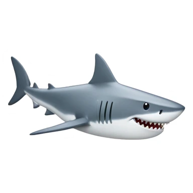 Shark in a boat sticker