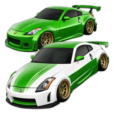 350z drift tuning green sticker