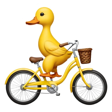 Duck riding bike sticker