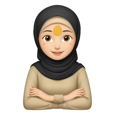 Hijabi girl sitting sticker